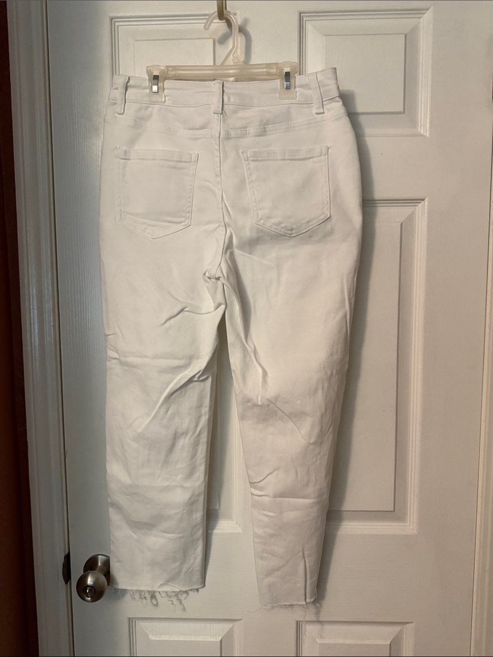 White Distressed Ankle Jeans - Picture 5 of 7